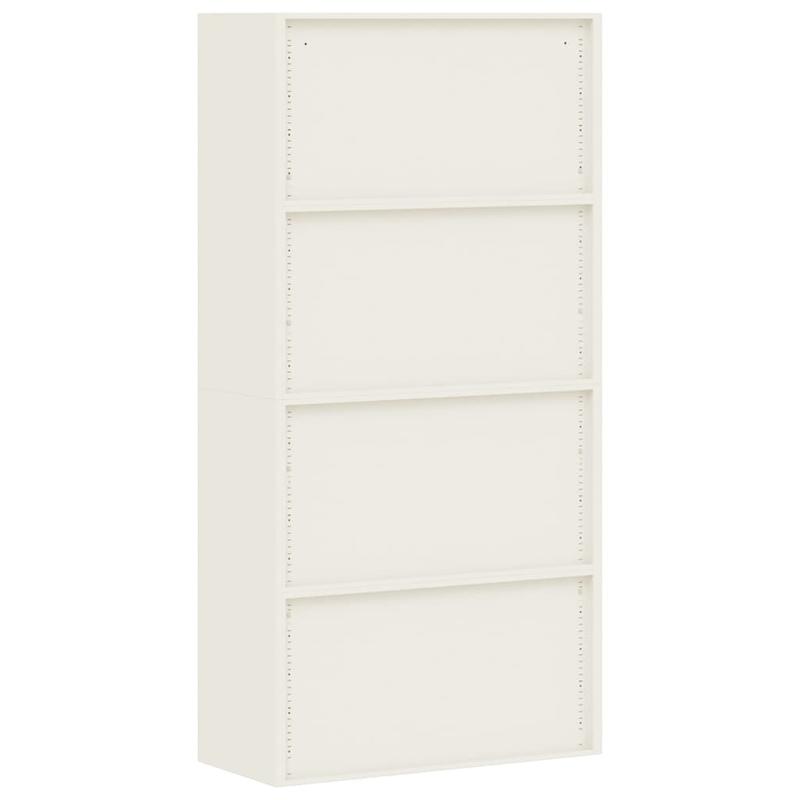 Archiefkast – Dossierkast – Ladenkast – Opbergkast – Documentenkast – Wit Stalen Design – Ruime Indeling 90x40x180 cm