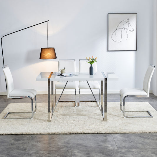 Eetkamerstoelen – Stoelen – Kuipstoelen – Eettafelstoelen – Design Stoelen – Hoogwaardige PU Kunstleer Bekleding – Comfortabele Hoge Rugleuning