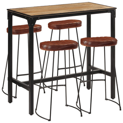 Barset – Barsets – Bar Set – Tuinbarset – Tuinbarsets – Massief Mango Hout – Industrieel Metaal Frame - Bruin