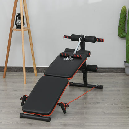 Sit-up Bank – Bauchtrainer – Trainingsbank – Fitnessbank – Core Trainer – Verstelbaar & Inklapbaar – Stalen Constructie – 110 kg Draagkracht