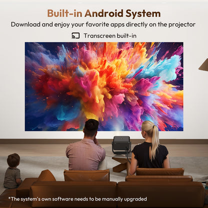 Projector – Beamer – Home Cinema – Video Projector – Multimedia Projector – Full HD 1080p – Android 11 Met WiFi6 & 500 ANSI Lumen – Draaibare Zwarte Stand