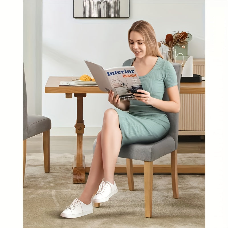 Eetkamerstoelen – Stoelen – Keukenstoelen – Bureaustoelen – Zitmeubels – Ergonomisch Gebogen Rugleuning – Beukenhouten Frame Met Memory Foam