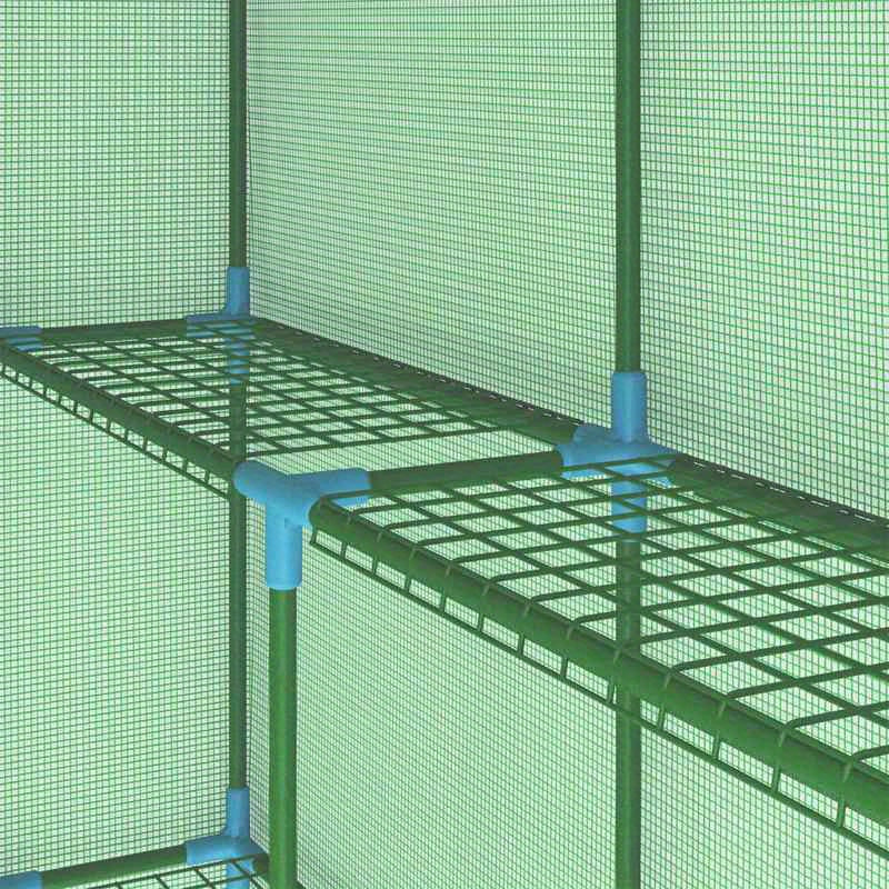 Tuinkas met schappen 143x143x195cm staal, Invernaderos Para Exteriores Grande, Estufas, Estructura Para Invernadero, Invernadero Con Estructura Incluida, Invernadero Para Cultivo, Seedling Greenhouse, Mini Invernadero, Serre