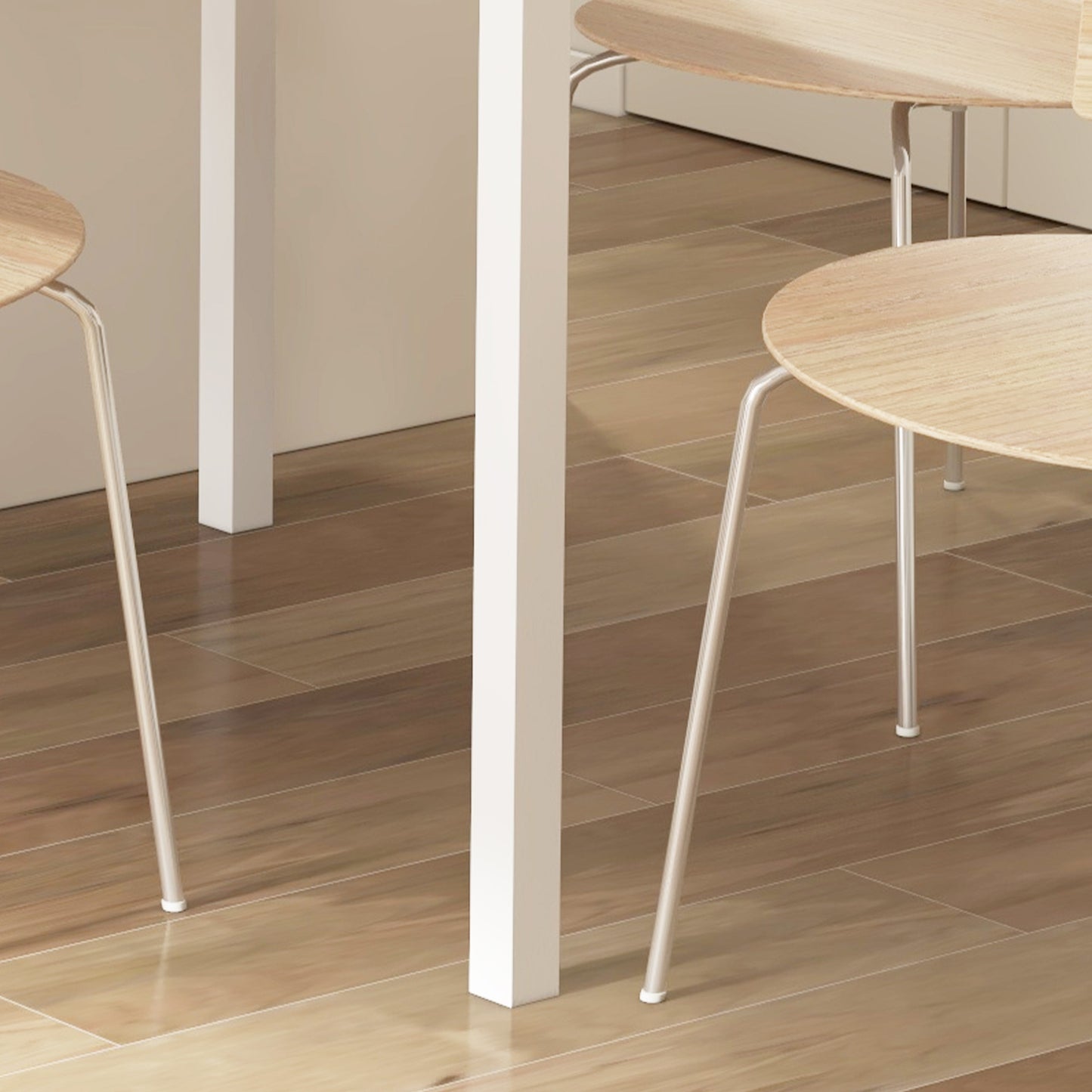 Eettafel – Keukentafel – Uitschuifbare Tafel – Uitklapbare Eetkamertafel – Diner Table – Voor 4-6 Personen – Melamine Blad – Stalen Poten