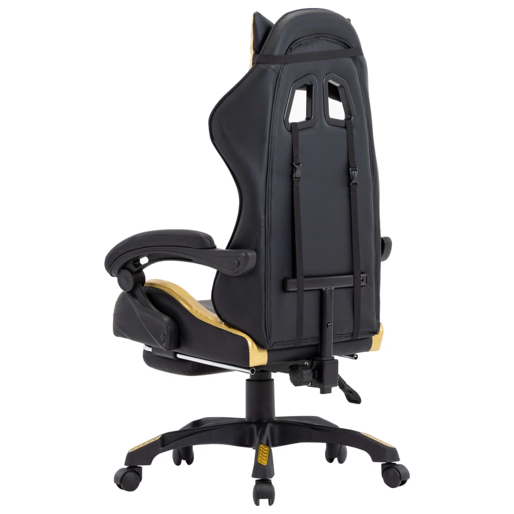 Gamestoel – Gaming Stoel – Game Stoel – Gaming Chair – Racestoel – Verstelbare Rugleuning – Inklapbare Voetsteun – Kunstleren Bekleding – 360° Draaibaar