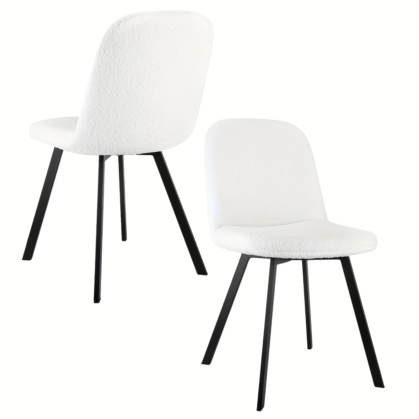 Dining Chairs, Set of 2, Soft Upholstery for Year-Round Comfort, Sturdy Metal Construction, 44*41*84Cm