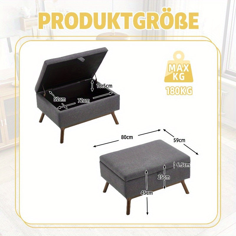 Vierkante Salontafel Met Opbergbank – Multifunctionele Poef – Schoenenbank – Zitkruk – Opbergmeubel – Duurzaam Metalen Frame – 3,2 Cu Ft Opbergruimte – 68,58 cm Hoogte – Gemengde Kleuren – Ruimtebesparend Ontwerp