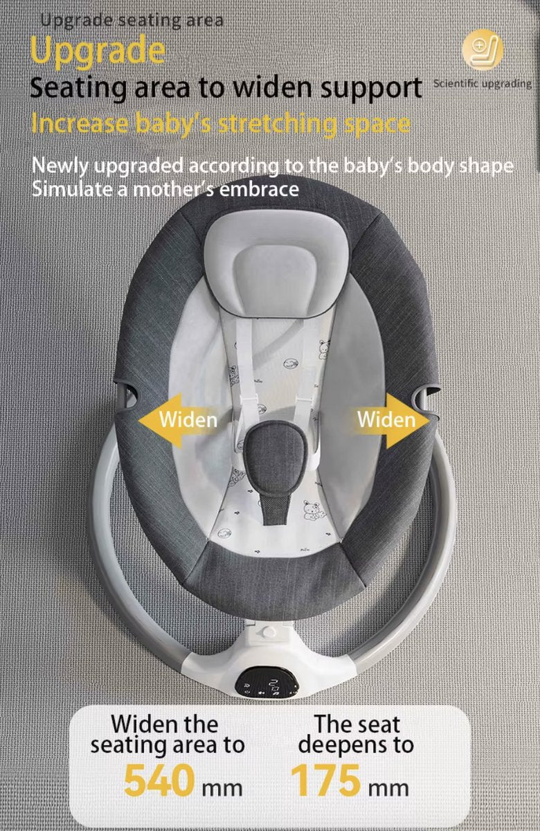 Elektrische Wipstoel - Wipstoel - Babystoel - Baby Swing - Schommelstoel - Elektrisch - Afstandsbediening - Bluetooth voor muziek - Roze