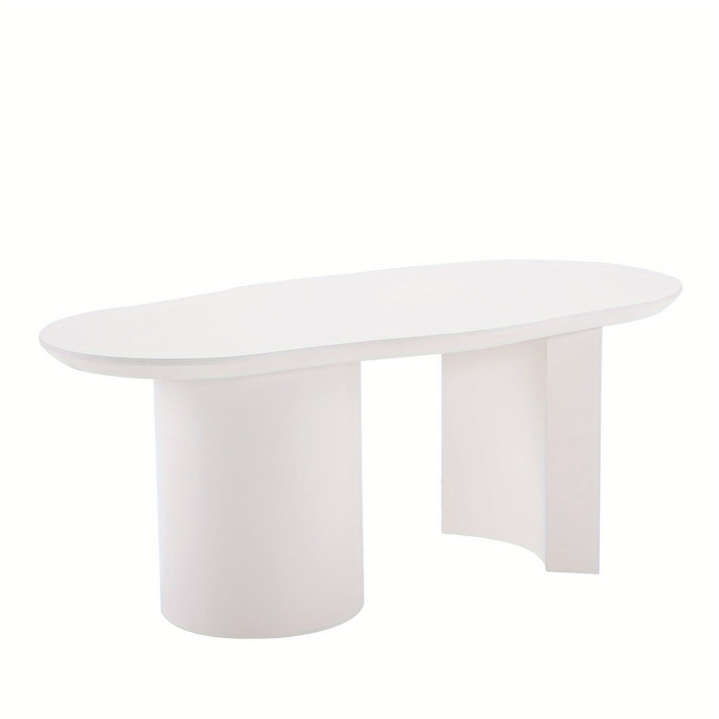 Witte Salontafel – Bijzettafel – Koffietafel – Tafel – Modern Meubel – Onregelmatig Ontwerp – 100 cm Lang MDF