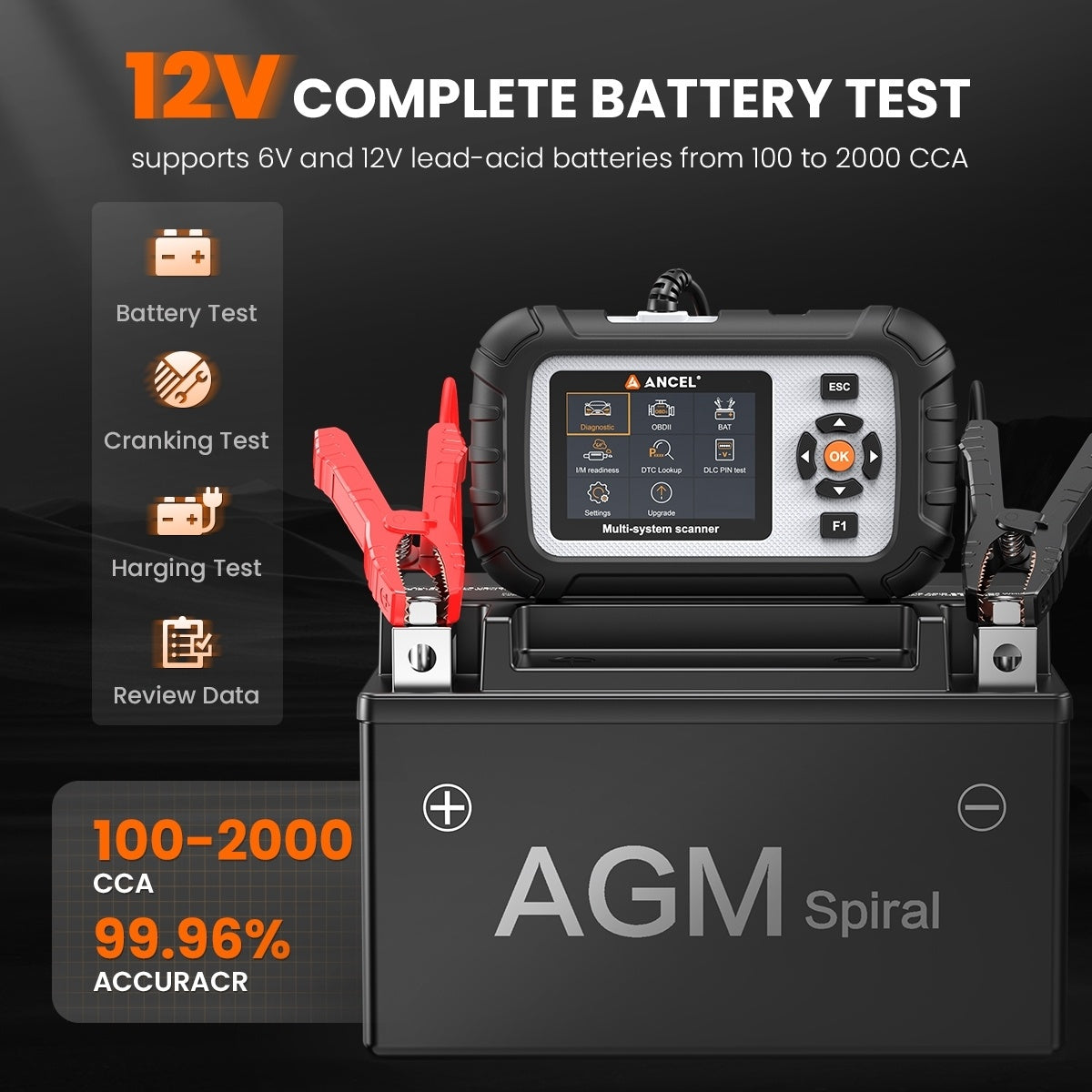 Auto Scanner – Diagnose Scanner – OBD2 Scanner – Foutcode Uitlezer – Auto Diagnosetool – Bi-directionele Controle – Meer Dan 30 Onderhoudsfuncties