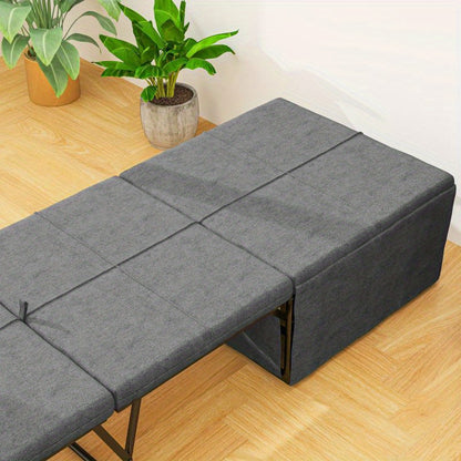 Opvouwbaar Bed – Vouwbed – Opklapbed – Logeerbed – Reisbed – Foam Matras 8 cm – Metaal Frame 120 kg Draagvermogen – Grijs