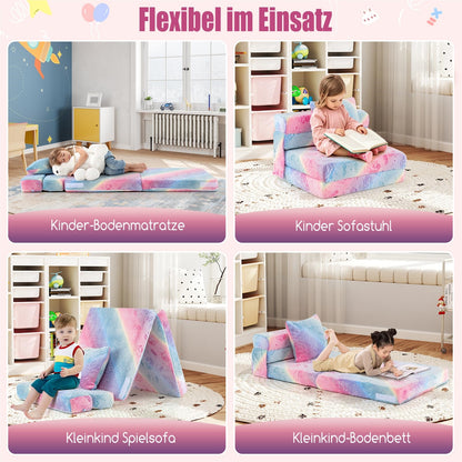 Kinderbank – Kinderstoel – Speelbank – Vloermatras – Kinderbed – Glow-in-the-Dark Print – Machinewasbare Flanellen Hoes