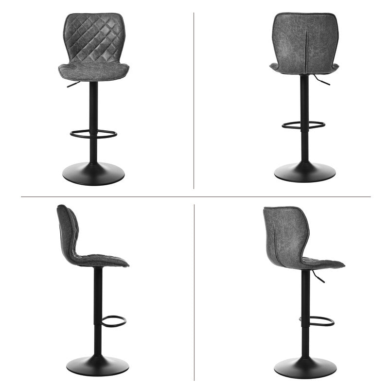 Goeurvant Modern 360° Swivel Bar Stool with Adjustable Height and Metal Base, PU Upholstery, Kitchen Stool, Kitchen Bar Stools, Kitchen Stools, Home Bar Furniture, Bar Seating, Metal Base Stool, Modern Bar Chair, Contemporar
