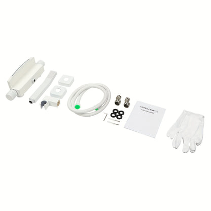 TOOL1SHOOO Wall Mounted Bathtub Faucet Set White Matte Finish with Waterfall Spout And Hand Shower 304 Stainless Steel Hose Ceramic Valve Cartridge Dual Controls for Modern Bathroom Hotel Spa