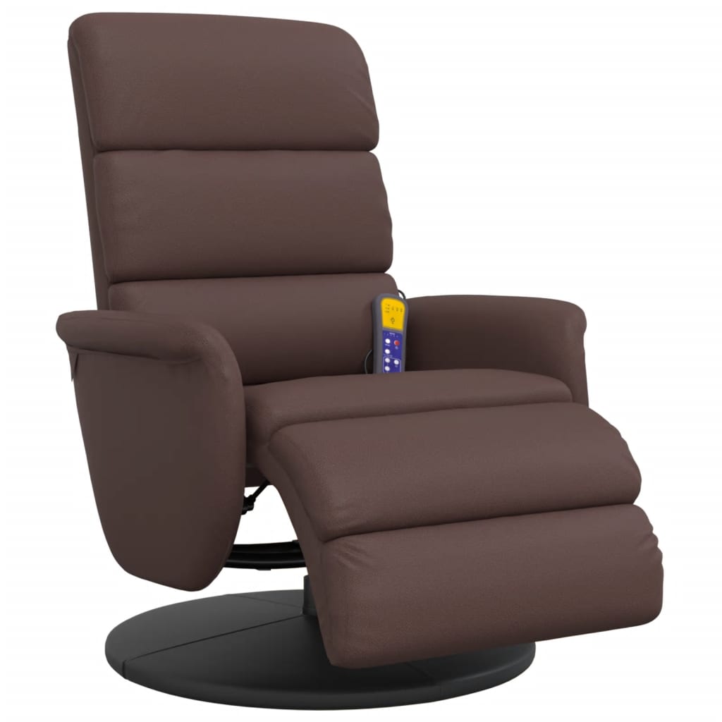 Stoel – Fauteuil – Relaxstoel – Draaistoel – Verstelbare Stoel – Kunstleer – 360° Draaibaar – Bruin