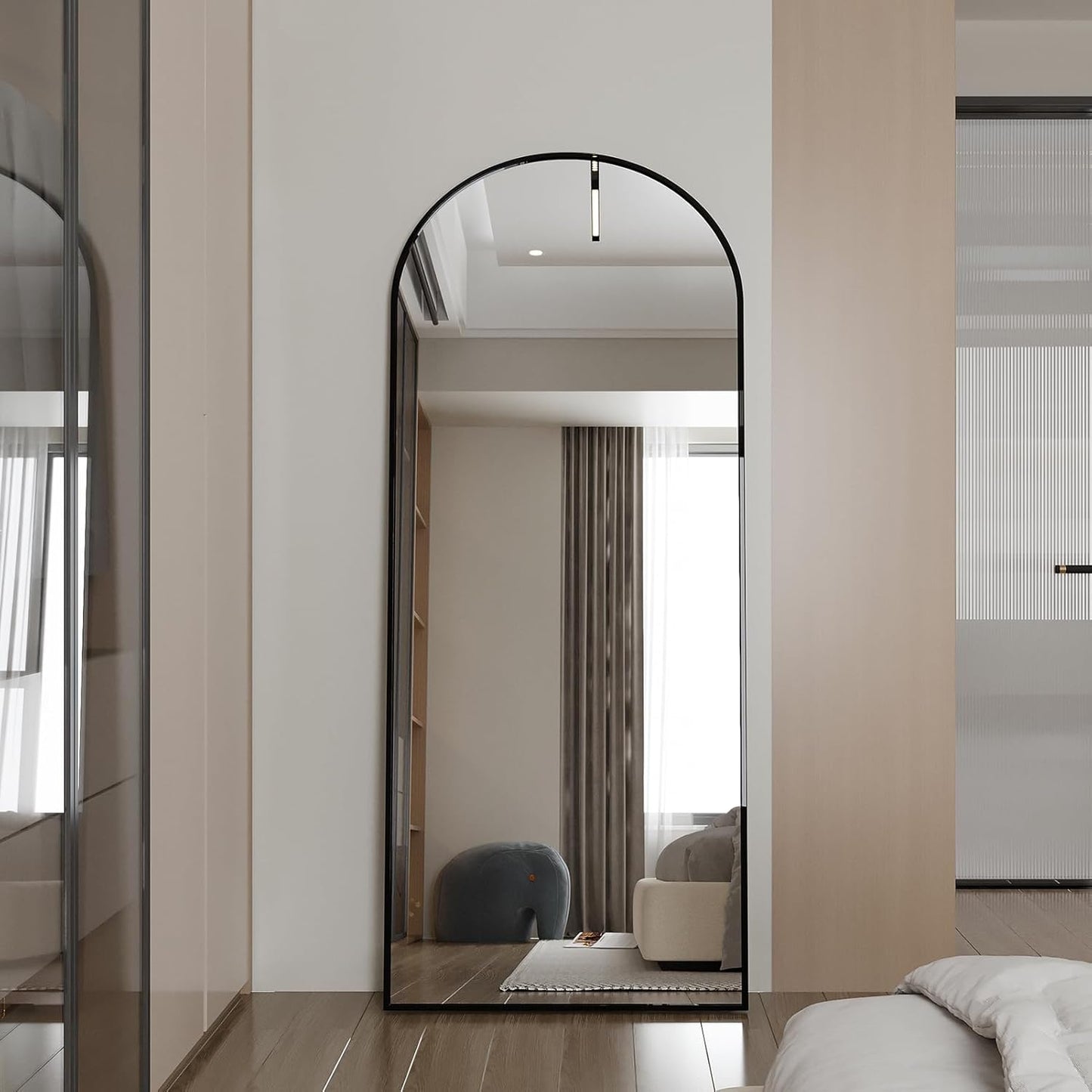 Grote Vloerspiegel – Staande Spiegel – Wandspiegel – Volledige Lengte Spiegel – Slaapkamer Spiegel – Gouden Metalen Frame – 80x180 cm – Duurzaam Glas