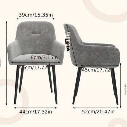 Scandinavische Velvet Fauteuil – Lounge Stoel – Woonkamerstoel – Sofa Stoel – Zetel – Grijs – Compact 64x60x70 cm – Kunsthout Frame