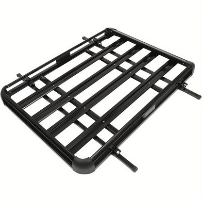 Dakkofferrek – Dakkofferdrager – Dakdrager – Bagagerek – Autodrager – Verstelbaar 140 cm – Draagvermogen 150 kg – Aluminium Zwart