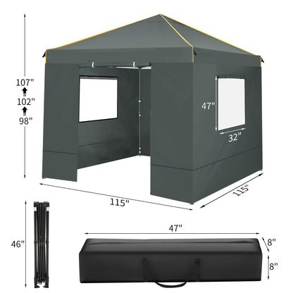 Opvouwbare Partytent – Canopy Tent – Vouwtent – Tuinkamer – Pagodetent – Blauw – 3x3 Meter – Stevig Aluminium Frame – Snel Opzetten