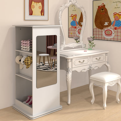 Boekenrek Kind – Kinderboekenkast – Boekenplank – Opbergkast – Speelgoedkast – Draaibaar 360° – MDF Hout – Krijtbord & Ophanghaken – 3 Niveaus – Ruimtebesparend