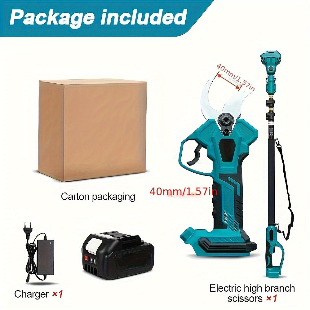 Elektrische Takkenschaar – Snoeischaar – Accu Snoeischaar – Draadloze Takkenzaag – Verstelbare Steel – 3500W Motor - met 1 batterij