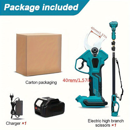 Elektrische Takkenschaar – Snoeischaar – Accu Snoeischaar – Draadloze Takkenzaag – Verstelbare Steel – 3500W Motor - met 1 batterij