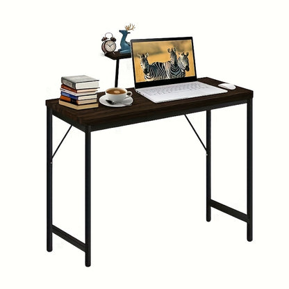 Space-Saving Office Desk 80x40x75cm With Monitor Mount | Nordic Home Office Desk Compact 40cm Width | 80x40cm Slim Desktop Fits 27-inch Monitor + Laptop