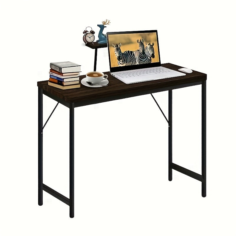 Space-Saving Office Desk 80x40x75cm With Monitor Mount | Nordic Home Office Desk Compact 40cm Width | 80x40cm Slim Desktop Fits 27-inch Monitor + Laptop