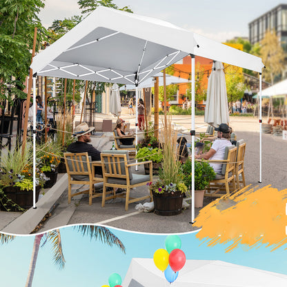 Partytent – Carport – Tuinpaviljoen – Overkapping – Paviljoen – 3x3 m – Met Verstelbare Hoogte – Stevig Metaal Frame