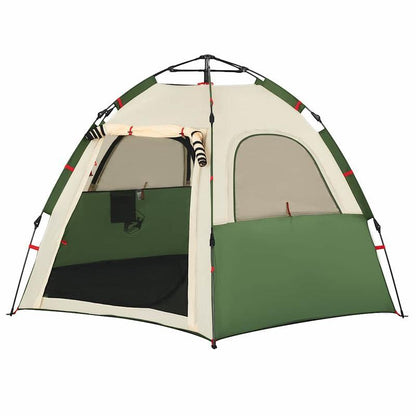4-Persoons Tent – Familie Tent – Kampeertent – Outdoor Tent – Groene Tent – Quick-Open Systeem – Weerbestendig Polyester