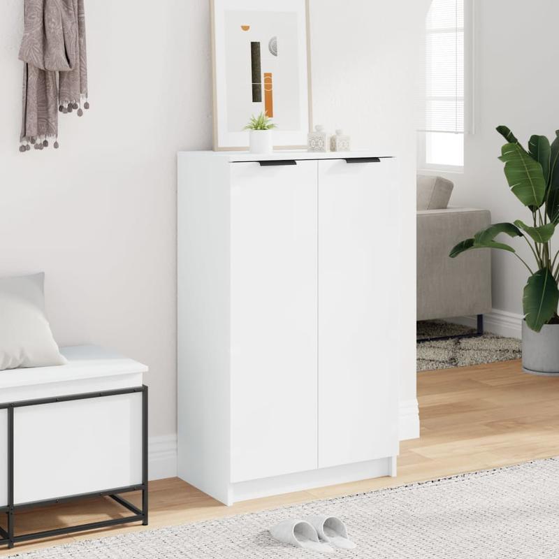 Schoenenkast – Schoenrek – Schoenenopberger – Opbergkast Schoenen – Schoenenkast Wit – Modern Houten Design – Ruime Opbergruimte 59x35x100cm