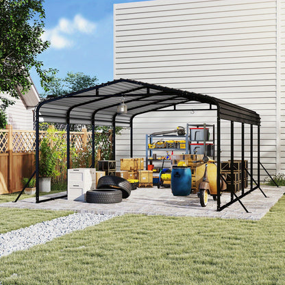 Metalen Carport – Auto Overkapping – Garage Tent – Voertuig Shelter – Parkeerplaats Bescherming – Extra Groot 450x300x250 cm – Stalen Frame – Makkelijk Montage