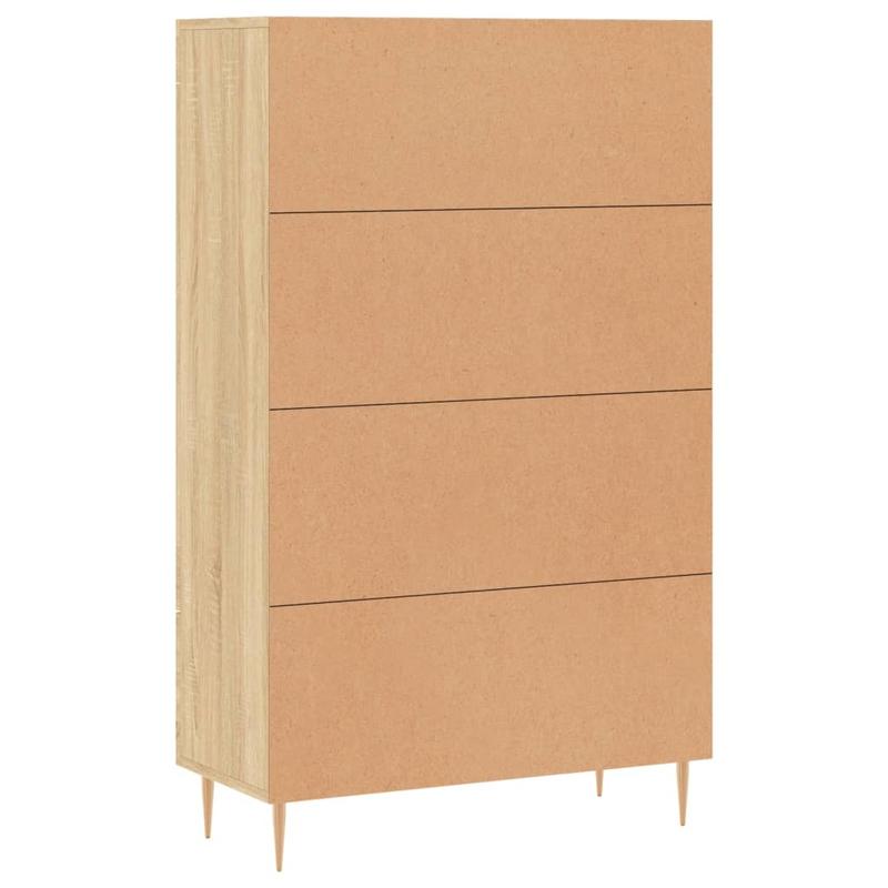 Simple Sideboard, Spacious Storage Cabinet with Display Shelf, Suitable for Kitchen, Living Room, Stylish Furniture, Offers Additional Storage Space and Home Decor, Ensures Safety. Tall Cabinet 69.5x31x115 cm, Treated Wood, S