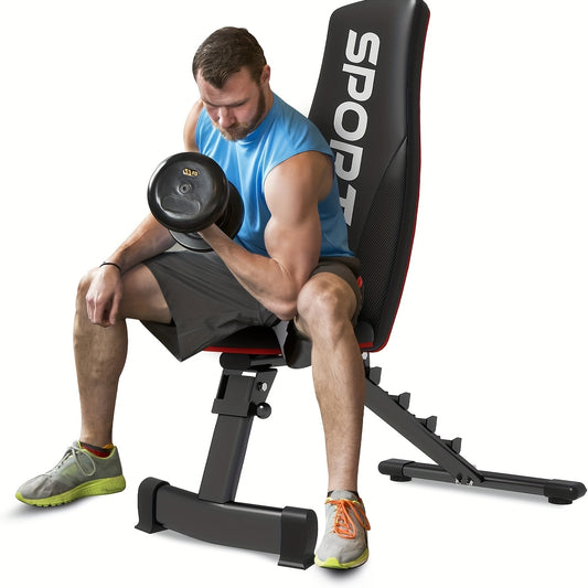 Verstelbare Krachtbank – Fitnessbank – Gewichtbank – Trainingsbank – Bench Press Bank – Inklapbaar – 5-Standen Rugleuning – Draagkracht 299 kg