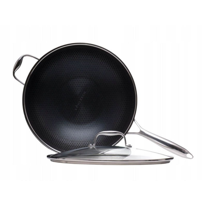 Wok with Lid, Cohersen Black Cube, 32cm, 5.1L, Non-Stick Coating