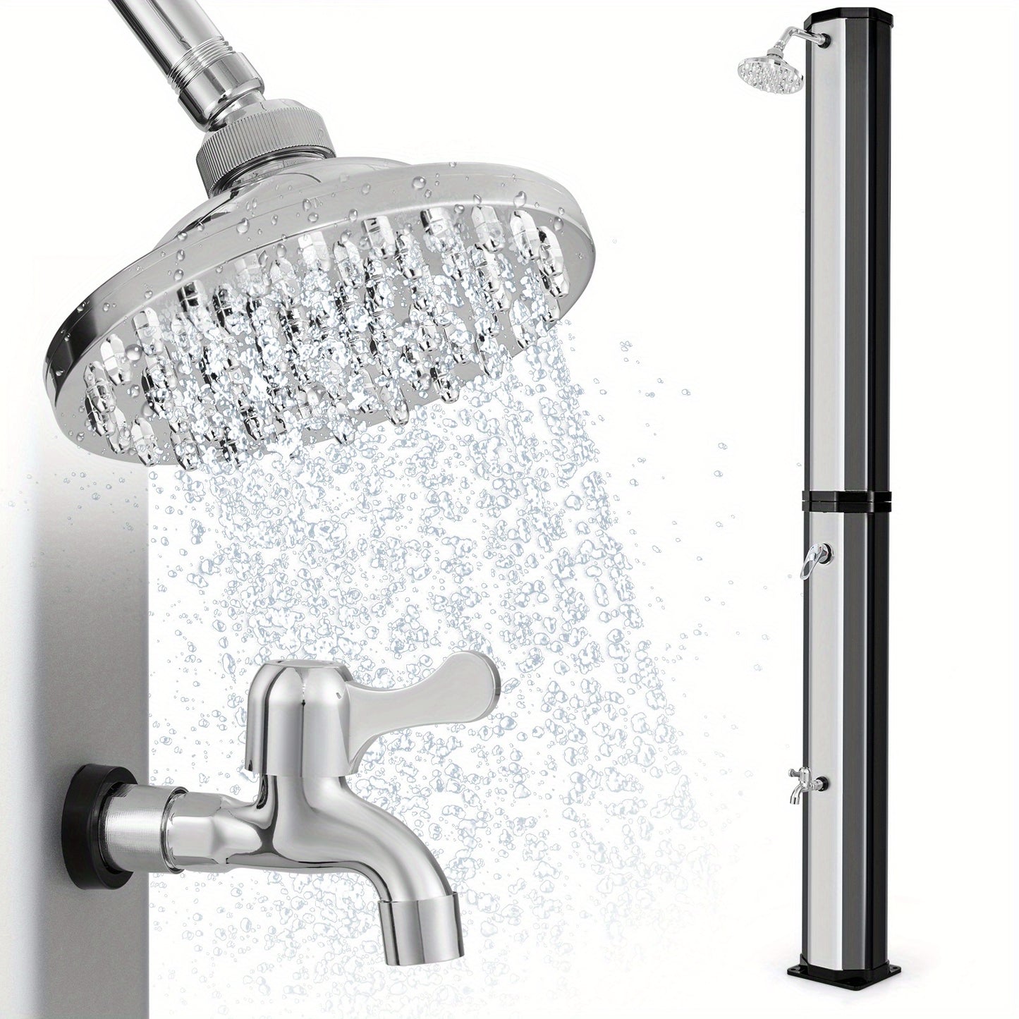 Buitendouche – Tuindouche – Solardouche – Zwembad Douche – Pooldouche – 227 cm Hoog – Zonne-energie Warm Water