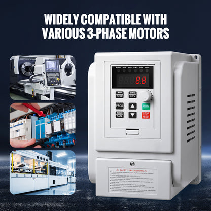 Frequentieregelaar – VFD – Variabele Snelheidsregelaar – Motorcontroller – Toerentalregelaar – 4 kW Vermogen – 0-400 Hz Frequentiebereik
