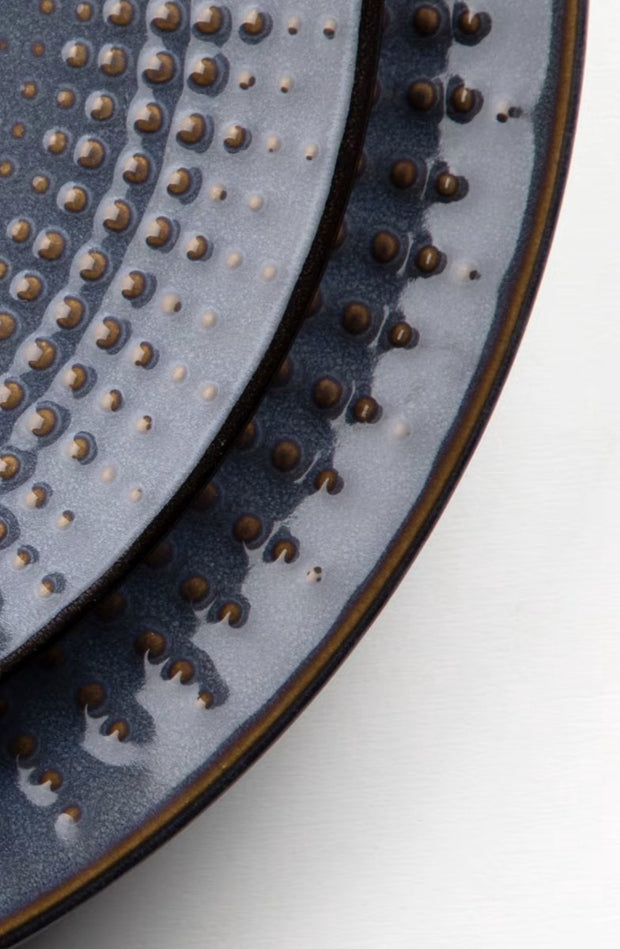 Dinnerware set green - Ceramic - 12 large plates - 12 small plates - 12 bowls - 12 cups - 48 pieces - Relief - Green