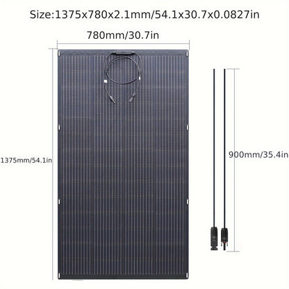 Flexibel Zonnepaneel – Buigbaar Paneel – Lichtgewicht Solar – Draagbaar Zonnepaneeltje – 100W Vermogen – 3mm Dun