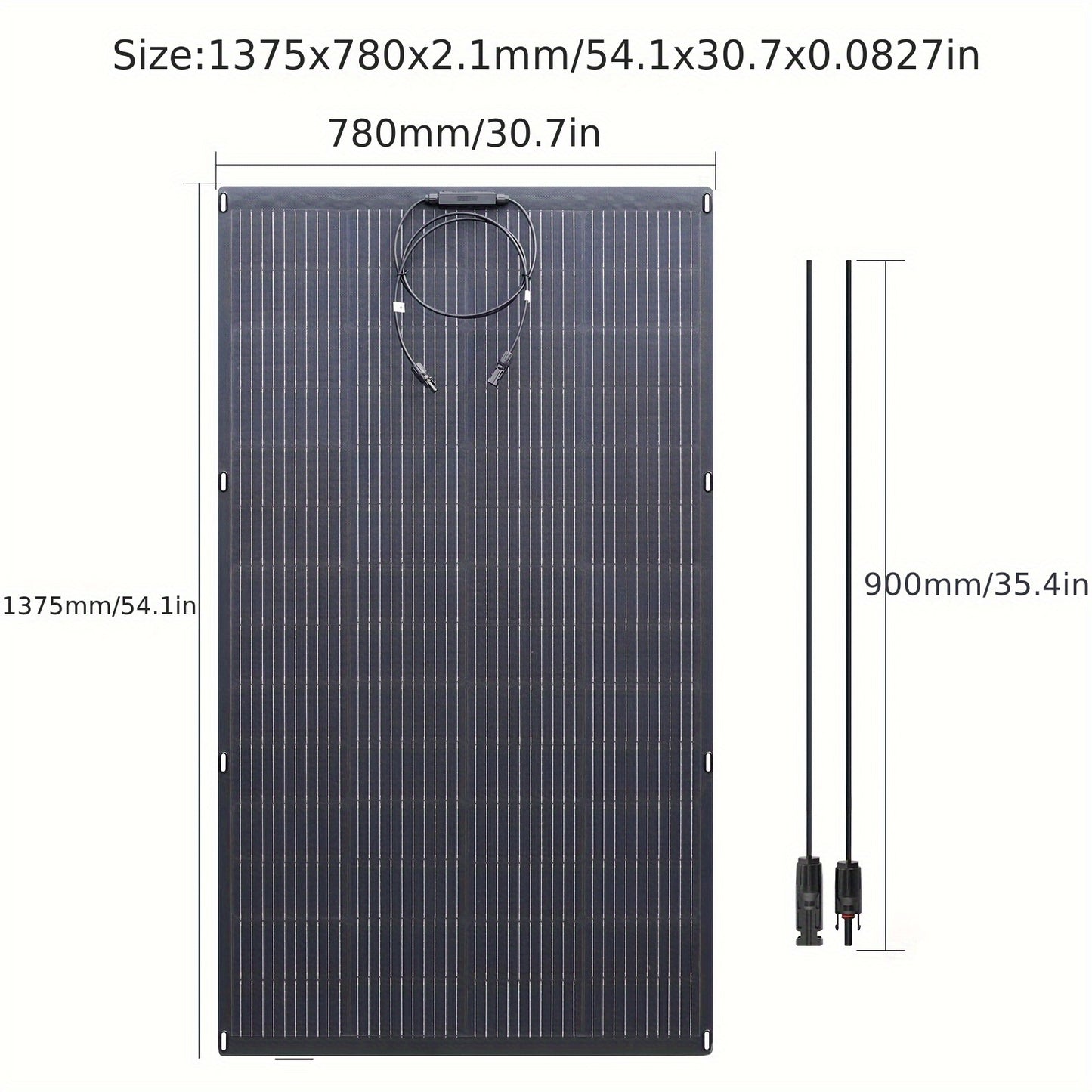 Flexibel Zonnepaneel – Buigbaar Zonnepaneel – Semi-flexibel Zonnepaneel – Mono Zonnepaneel – Solar Module – 200W Vermogen – Lichtgewicht & Weerbestendig