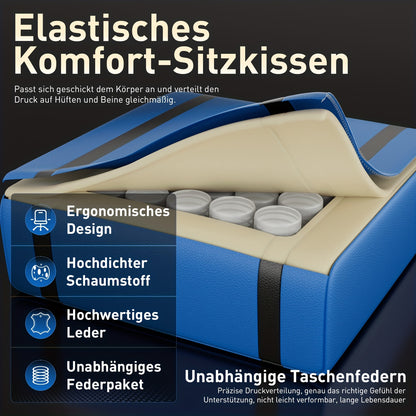 Ergonomische Gamingstoel – Bureaustoel – Gamekruk – Werkstoel – Zwarte Stoel – Verstelbare Rugleuning – Massage Lumbar Steun