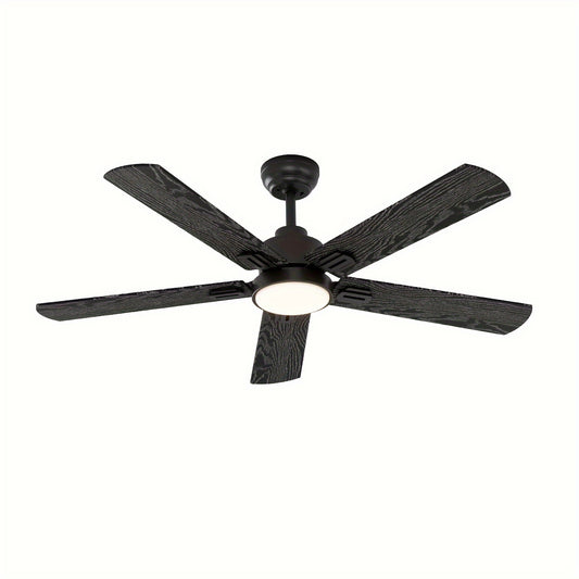 Plafondventilator – Ventilator Met Verlichting – Plafondlamp Met Ventilator – Dimbare LED Lamp – Afstandsbediening – 132 cm – 3-Kleuren Dimbaar – 6 Snelheden Omkeerbare DC Motor