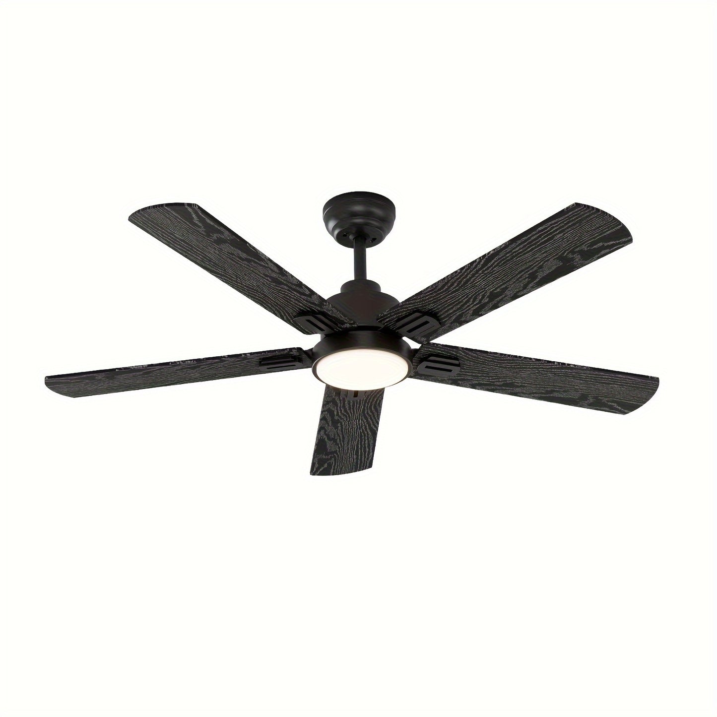 Plafondventilator – Ventilator – Plafondventilator Met Licht – Ventilator Met LED – Silent Fan – Matzwart – 132 cm – 6 Snelheden Reversibele DC Motor