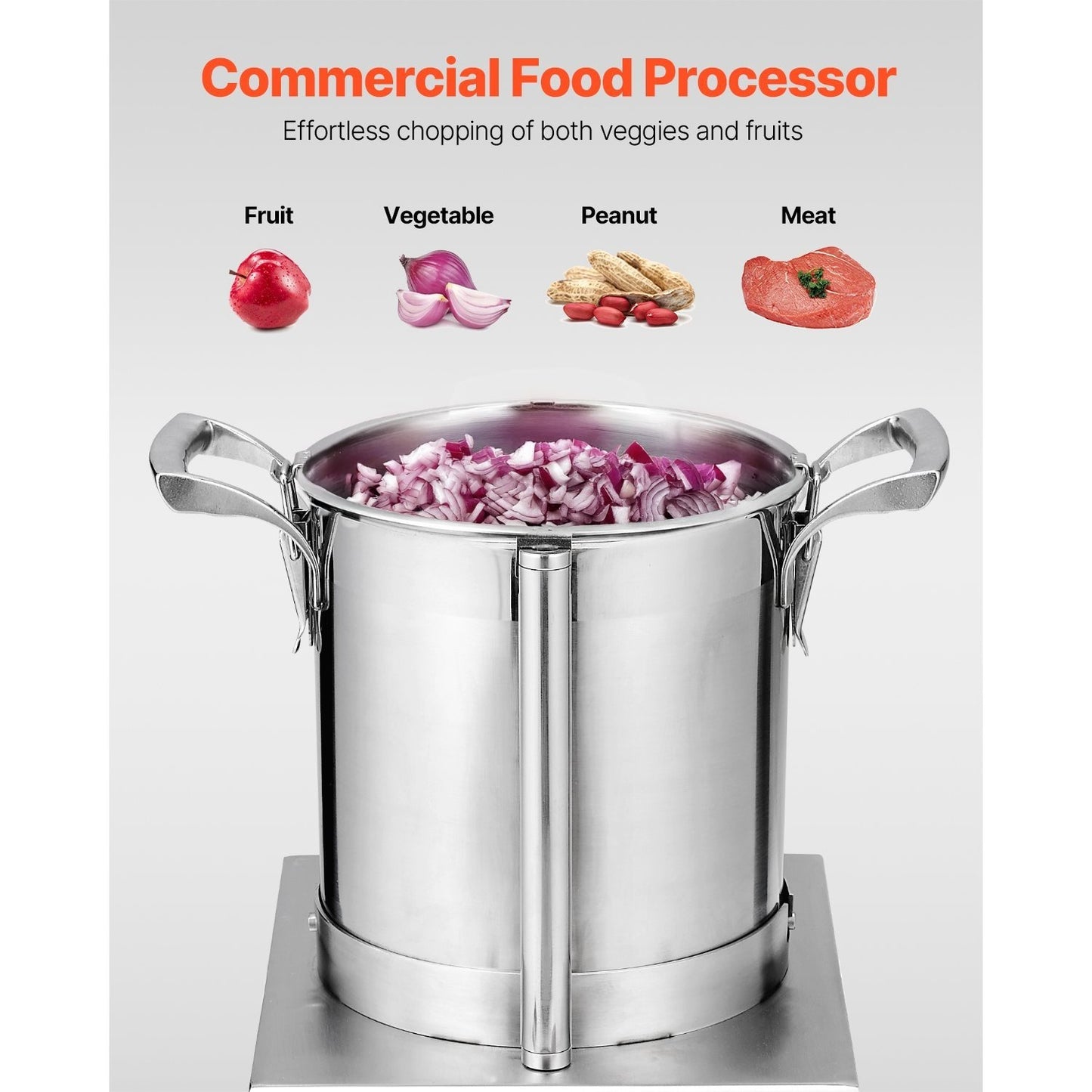 Blender – Foodprocessor – Groentesnijder – Hakmolen – Keukenmachine – 4L Inhoud – Roestvrijstalen S-messen – 550W Krachtige Motor