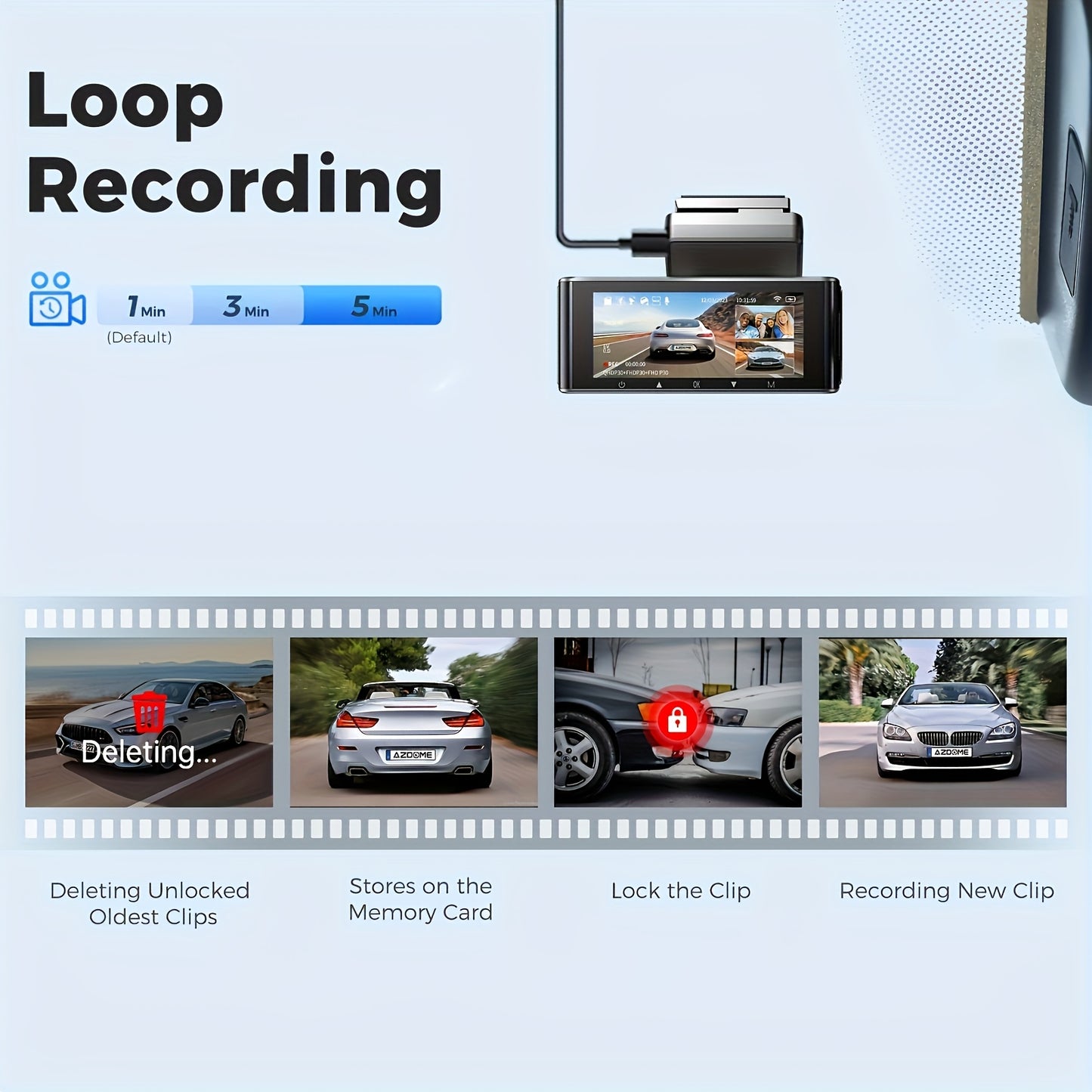Dashcam – Auto Camera – Video Recorder – 4K Camera – Dual Channel Camera – Zwart – 4K UHD Resolutie – Wi-Fi Verbinding