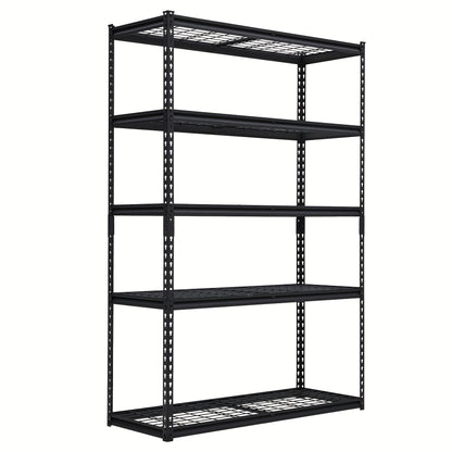 Heavy-Duty 5-Tier Steel Shelving Unit - 120x45x180cm Garage Storage Rack | Capacity for Home Use, Standing Shelf