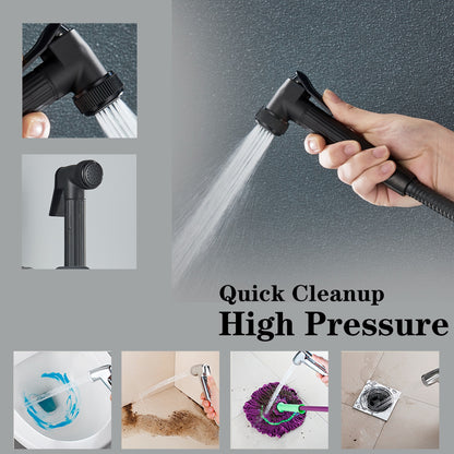 Thermostatische Doucheset – Regendouche – Douchekraan – Handdouche – Baduitloop – Matzwart – Messing – Digitale Temperatuurweergave