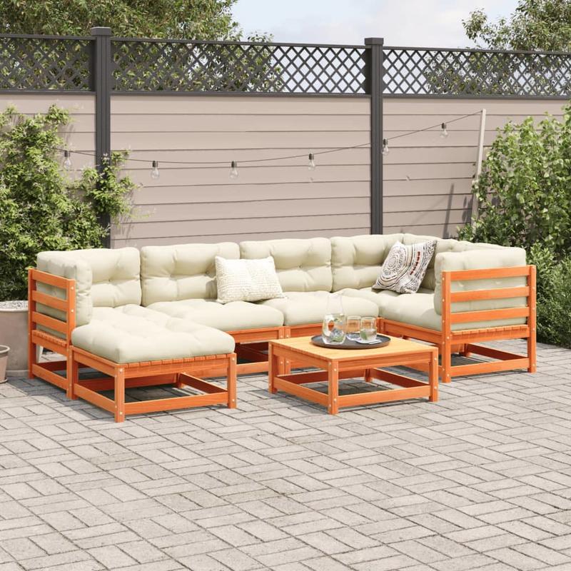 Loungeset Tuin – Loungesofa – Tuinmeubelset – Balkonset – Tuinbank – Bruin – Weerbestendig Rattan – Modulair Ontwerp