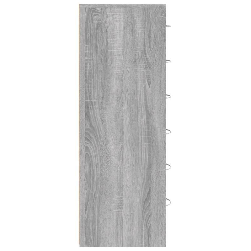 Sideboard – Dressoir – Kast – Opbergmeubel – Ladenkast – Sonoma Grijs – 6 Laden – Compacte Ruimtelijke Opbergruimte