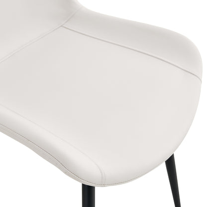4pcs Nordic Style Fabric Dining Chairs | Metal Support Legs, Non-slip Design, Extended Seat Cushions, Breathable Fabric, Ergonomic Solid Back Style, Brown